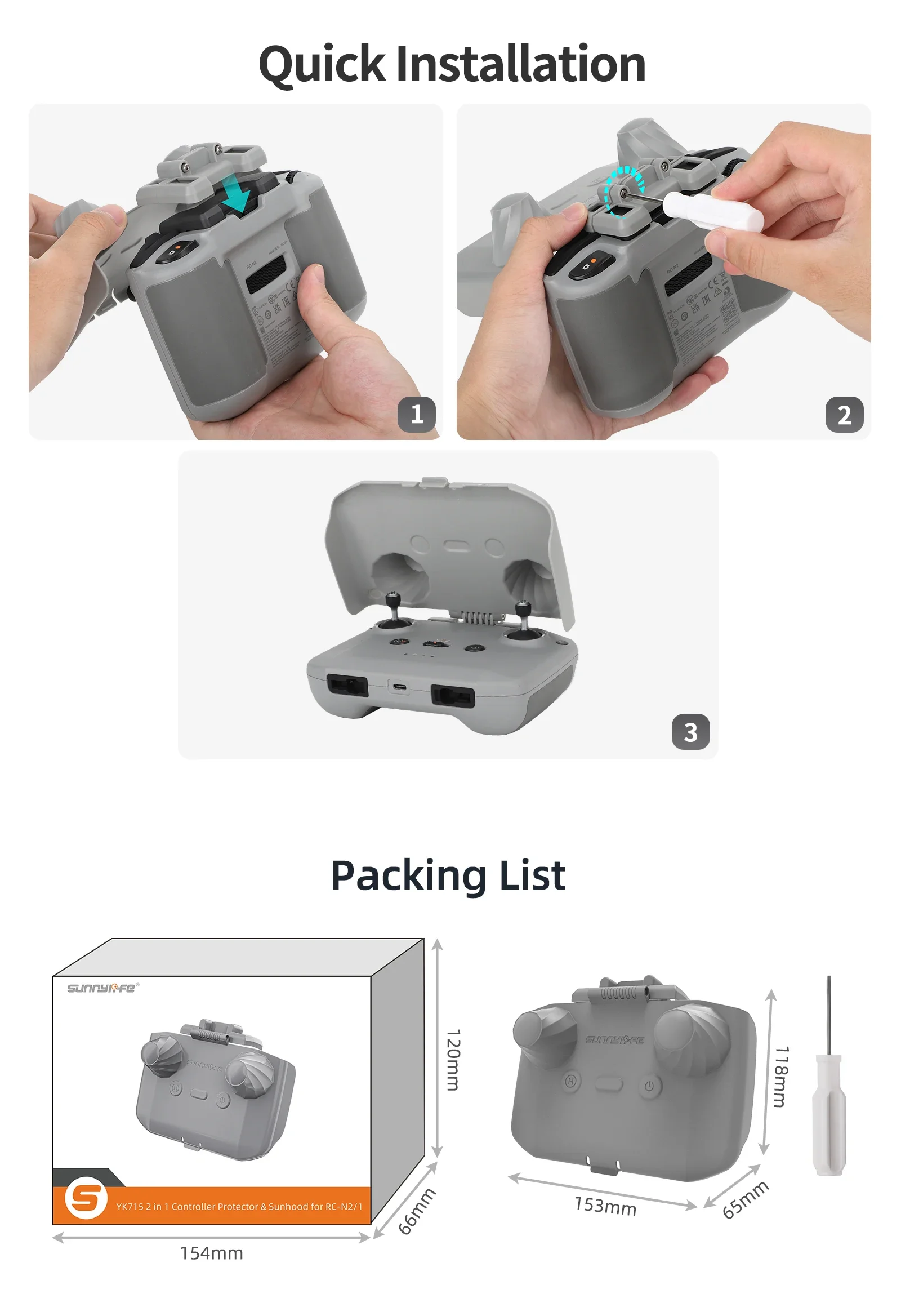 2 in 1 Controller Protector Su - Dji Drone Mini 3 recension och pris