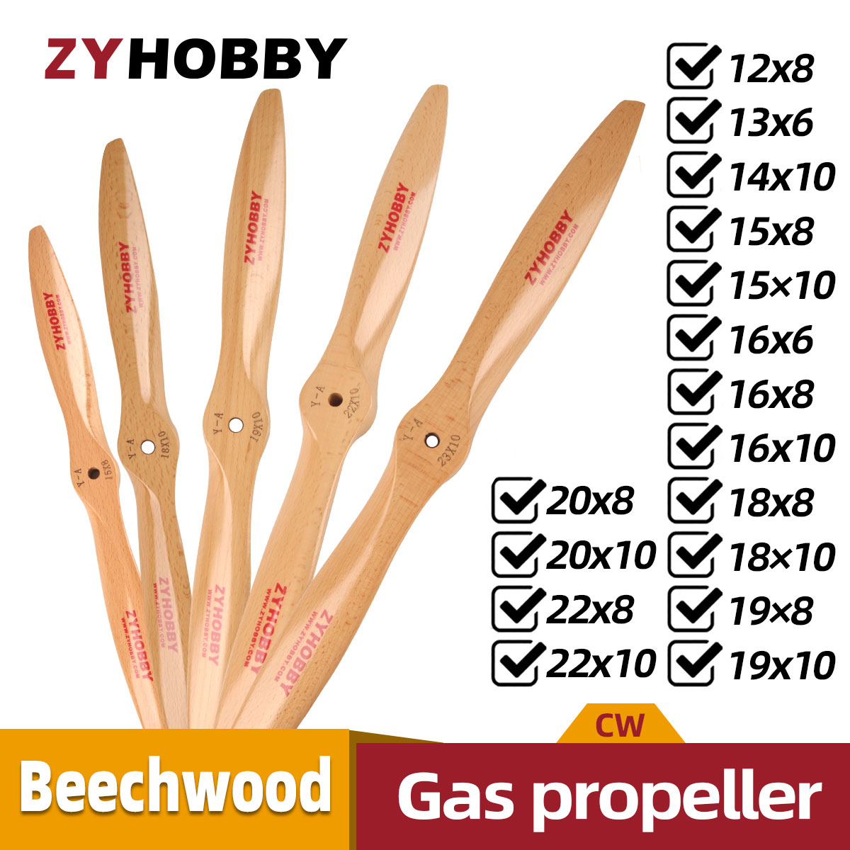 1Pc Wood Wooden Prop CW Propel - Rc Helicopter Bag recension och pris