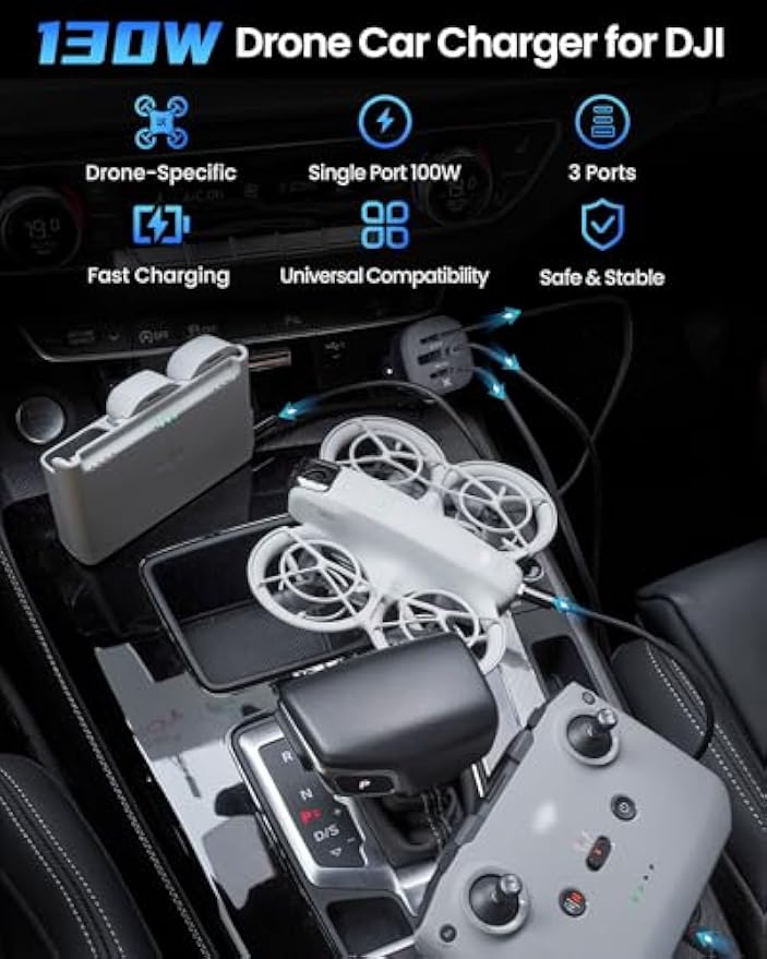 LKTOP 130W Drone Car Charger f - Dji Drone Mini 4 Pro recension och pris