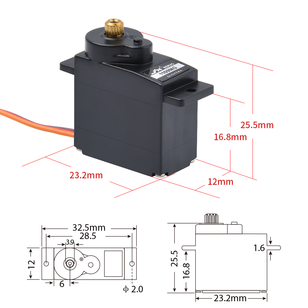 1/2/4 PCS JX Servo PDI-1109MG  - Rc Helicopter Motor recension och pris
